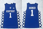 Kentucky Wildcats 1 Devin Booker Blue College Basketball Jersey,baseball caps,new era cap wholesale,wholesale hats